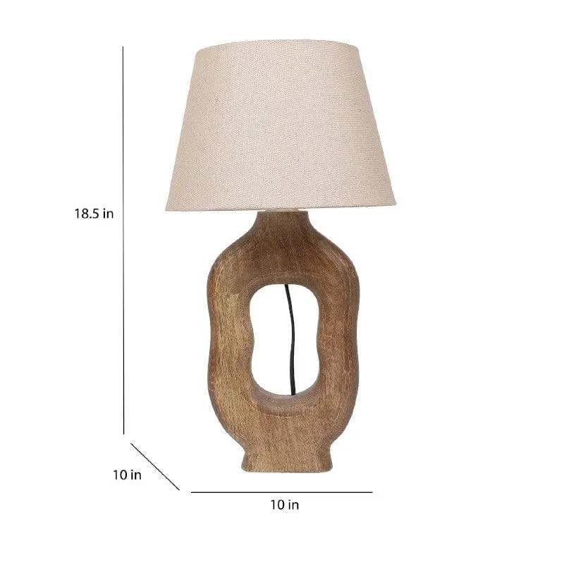 Mishuna Myna Fabric Table Lamp - Beige,Brown media 5