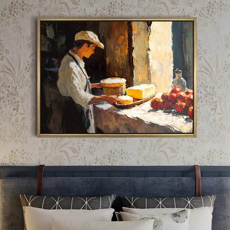 Golden Crust Canvas Wall Painting With Frame media 5