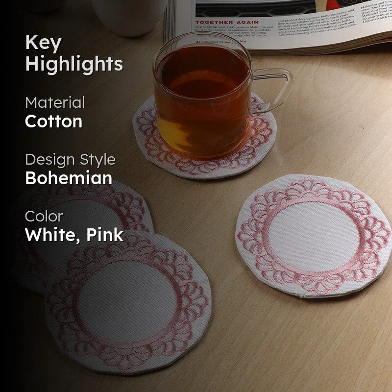 Ethno Edge Coaster (Pink) - Set Of Four media 2