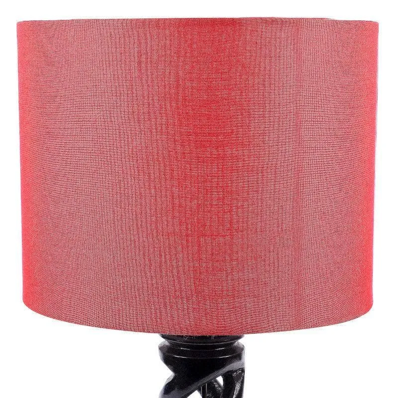 Bloss Wynn Fabric Table Lamp - Red,Brown media 4
