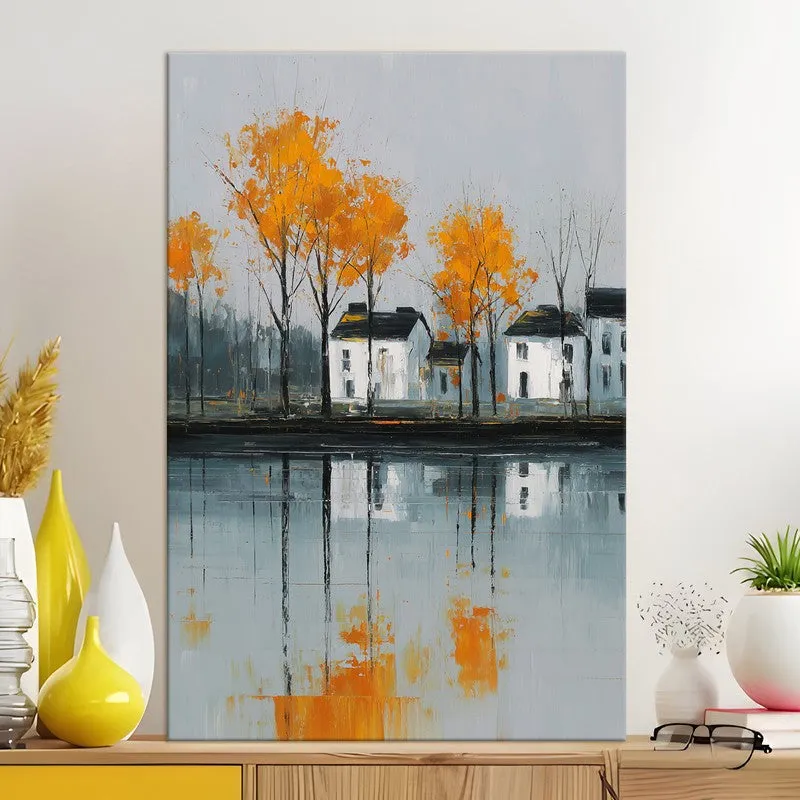 Autumn Reflection Landscape Canvas Wall Art media 5