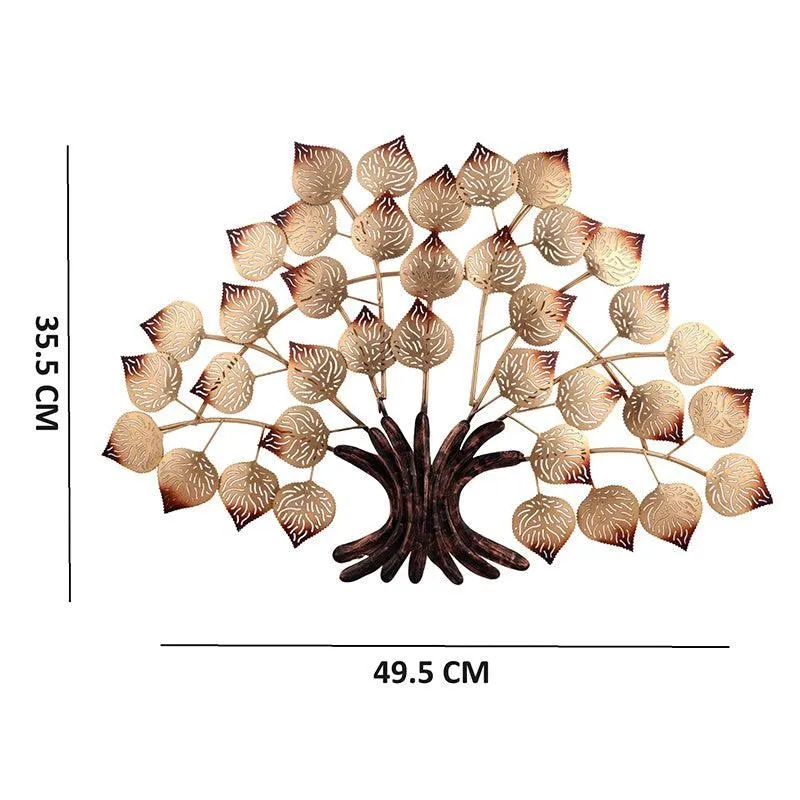 Gold Leaf Tree Iron Wall Accent media 4
