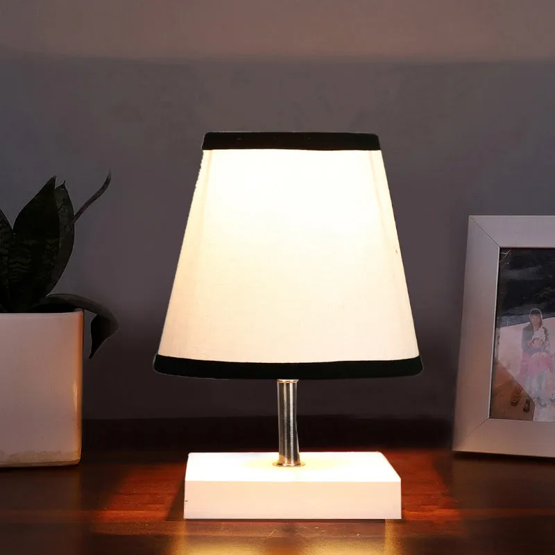 Alsa Fabric Table Lamp - White,Black media 1