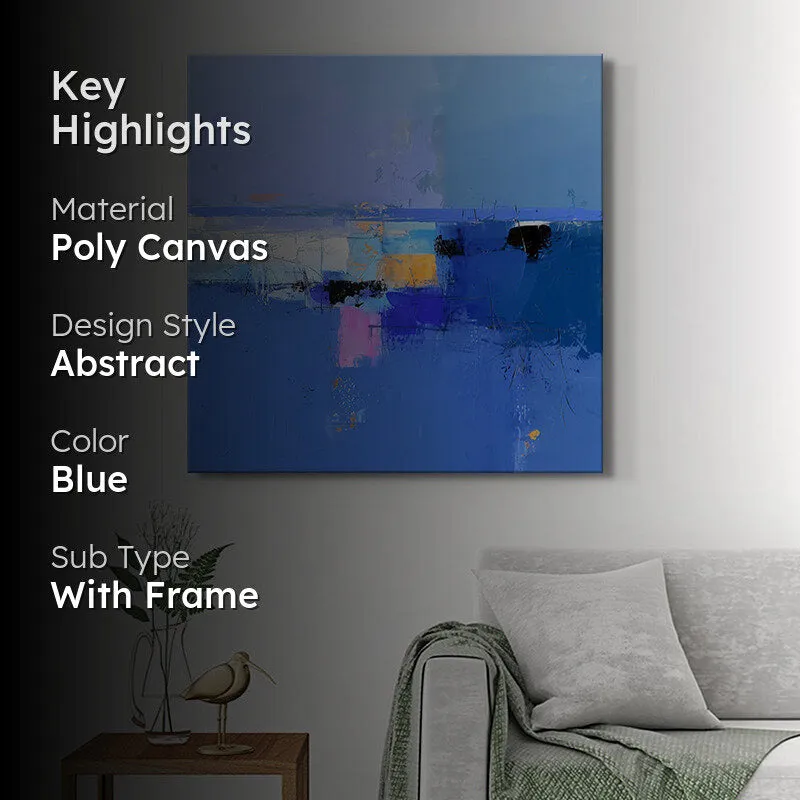 Blue Calming Sea Wall Painting media 2