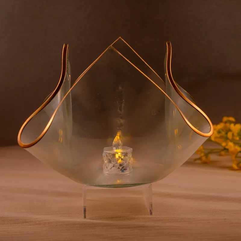 Lumina Bloom Clear Tulip Glass Candle Holder media 4