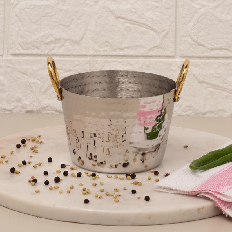 Vintage Charm Hammered Tapered Serving Pot - 950 ML media 3