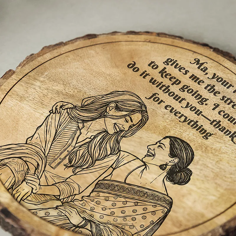 Your Love Gives Me Strength Wood Showpiece - Round media 4