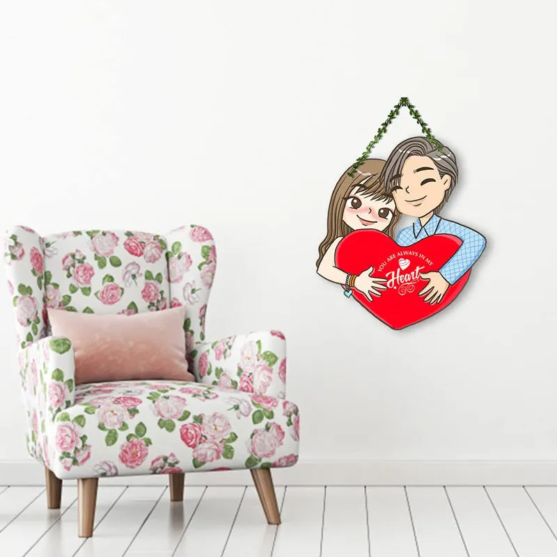 Couple's Heart Polyester & MDF Wall Hanging media 4
