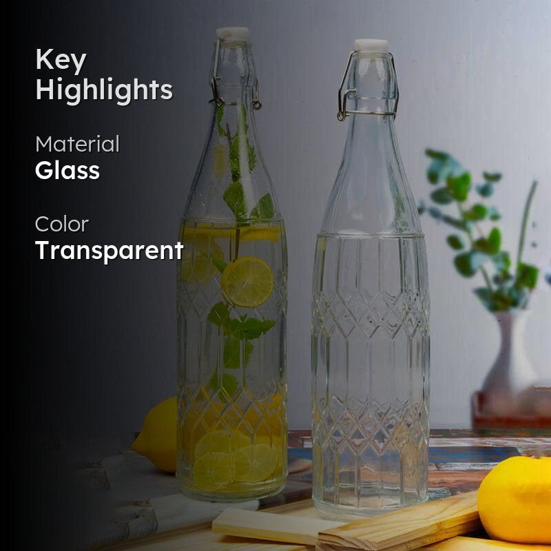 Crystie Glass Water Bottle - Set of Two media 2