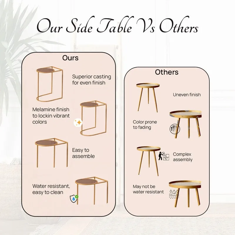 Mocha Center Table (Gold) - Set Of Two media 5