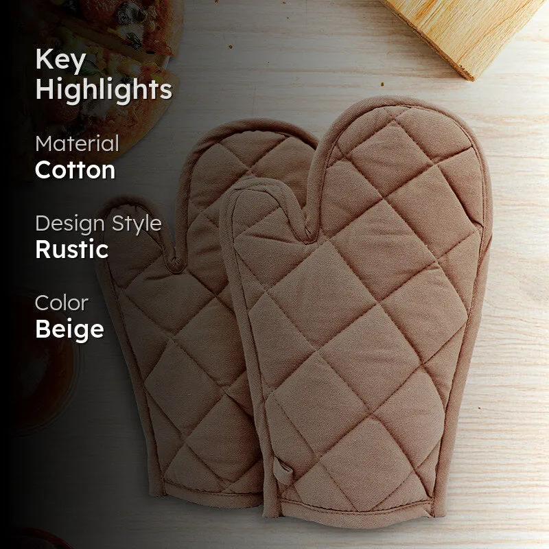 Swayam Garde Kitchen Gloves (Beige) - Set Of Two media 2
