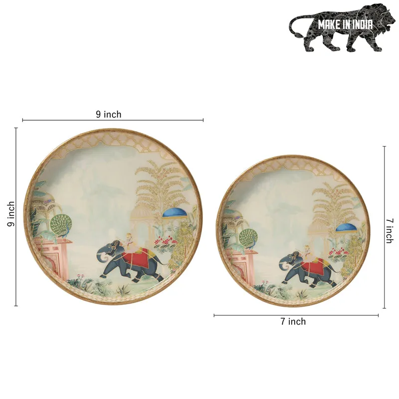 Royal Haathis Round Serving Tray - Set Of Two media 9