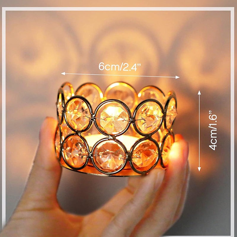 Gemlite Metal Tea Light Holder With Candle - Set Of Ten media 7
