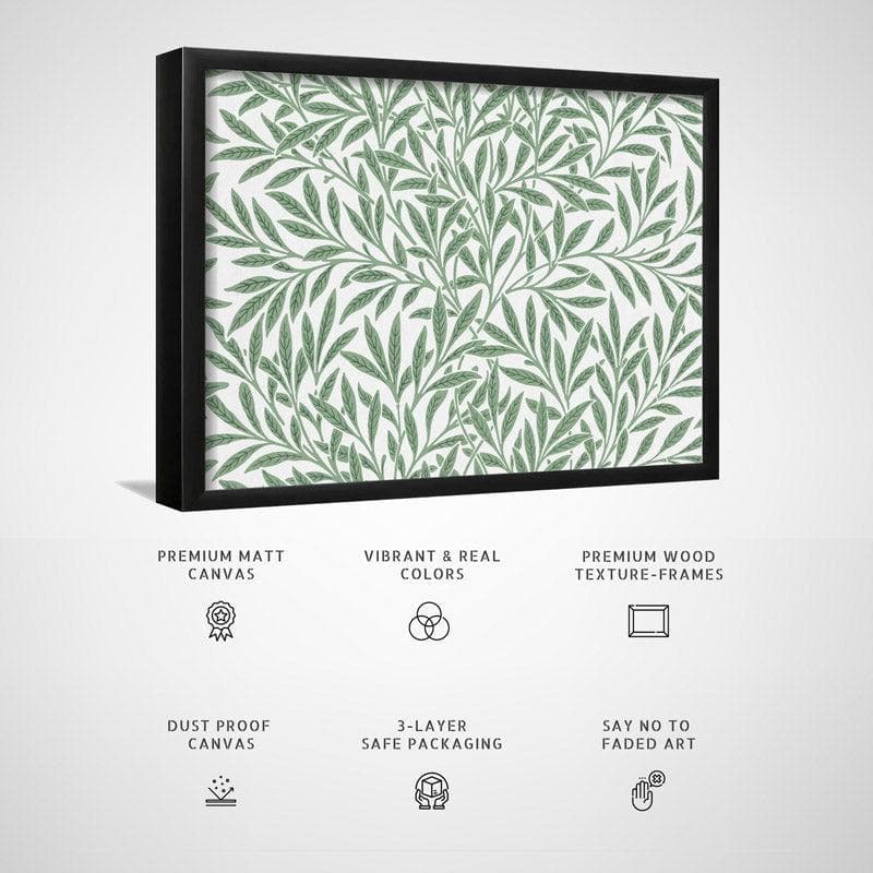 Leafy Mural By William Morris - Black Frame media 5