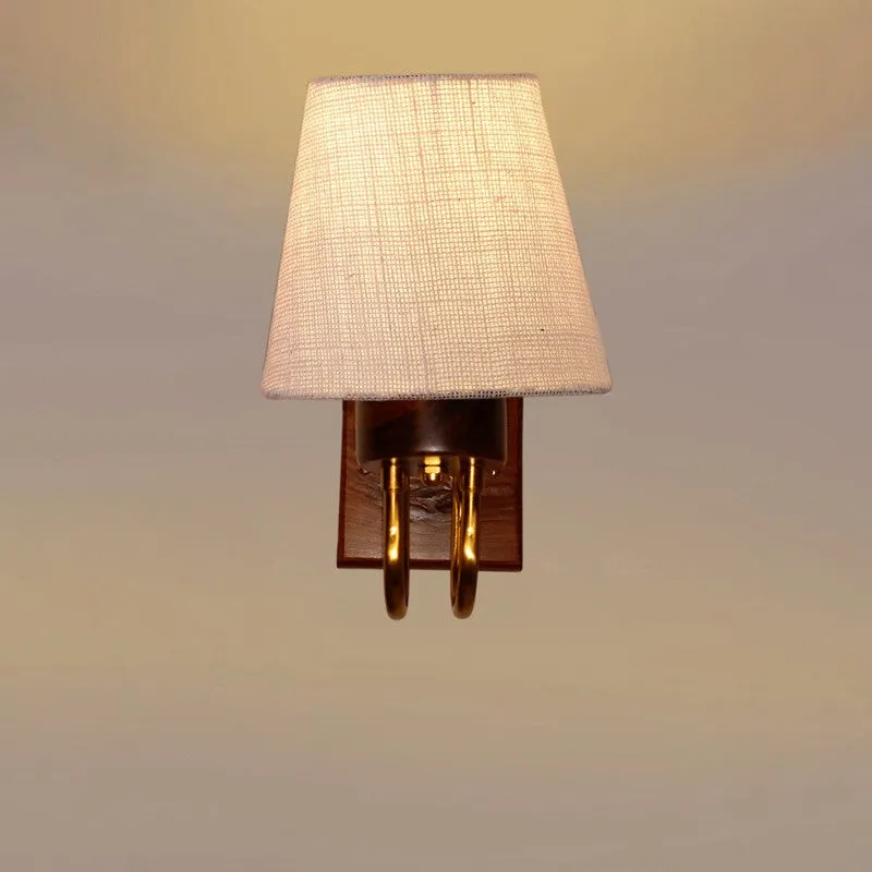 Gilded Arch Decorative Jute Wall Lamp - Off White media 5