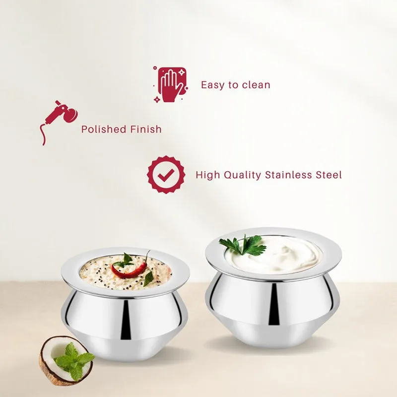 Dritha Handi With Lid - 110 mL / 3 Inches - Set of Two media 3