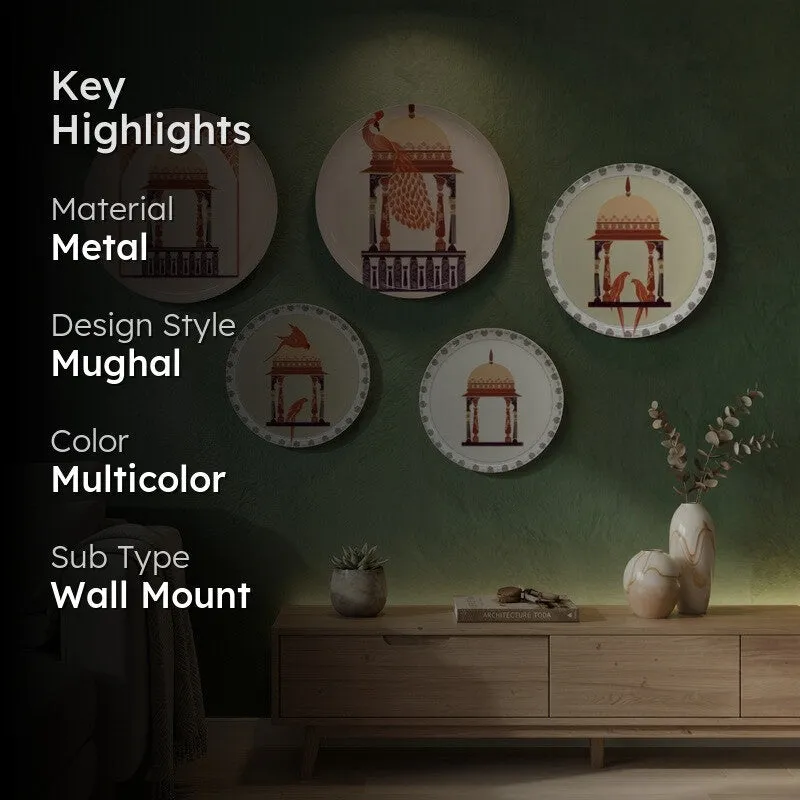 Rajwada Charm Metal Wall Plates - Set Of Five media 2