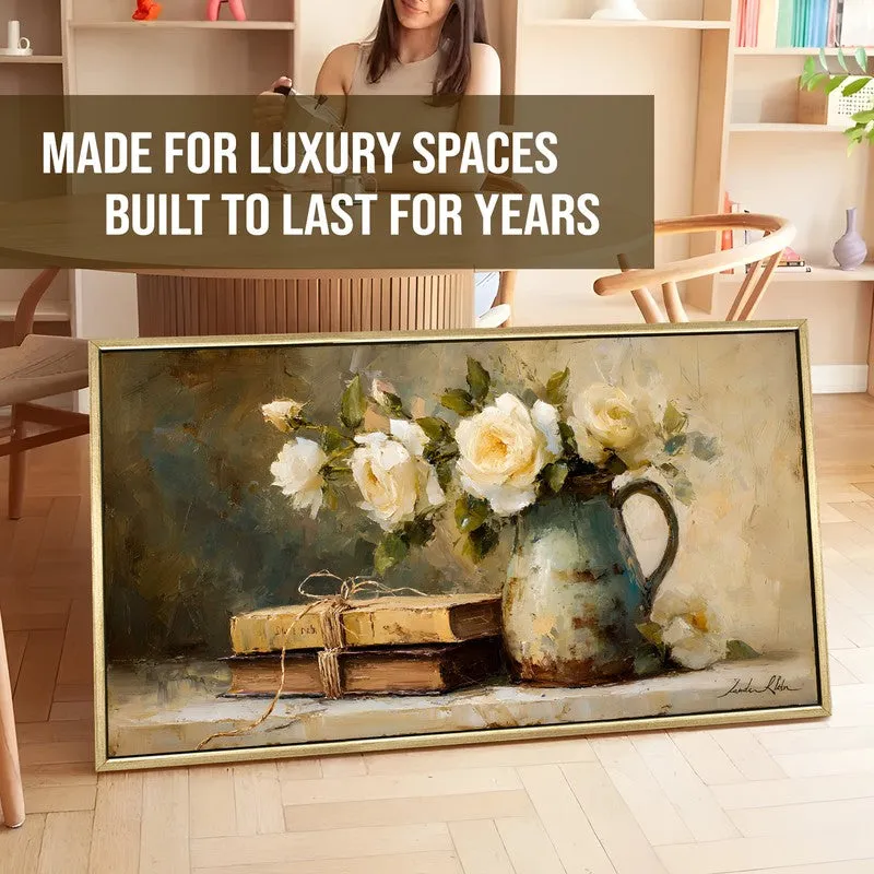 Floral Stillness Canvas Wall Painting With Frame media 5
