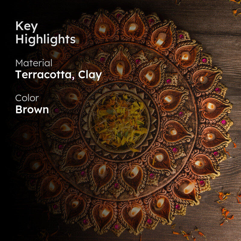 Prakash Thali Terracotta Diya media 2