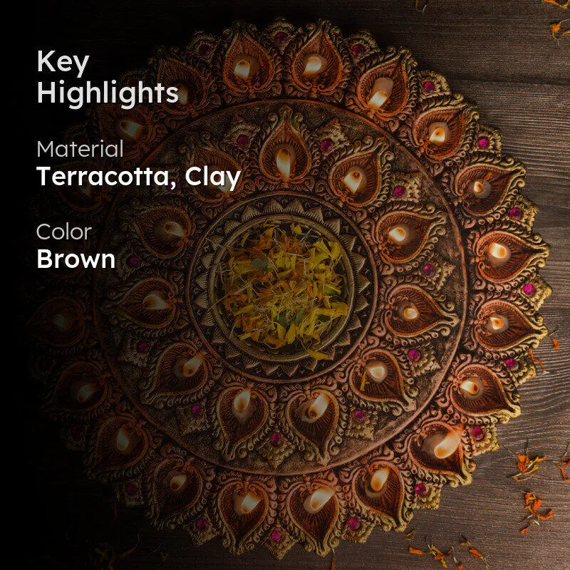 Prakash Thali Terracotta Diya media 2