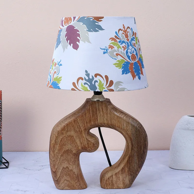 Nordlys Stag Printed Mango Wood Table Lamp - Multicolor media 2
