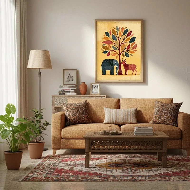 Vanira Canvas Wall Painting With Brown Frame media 8