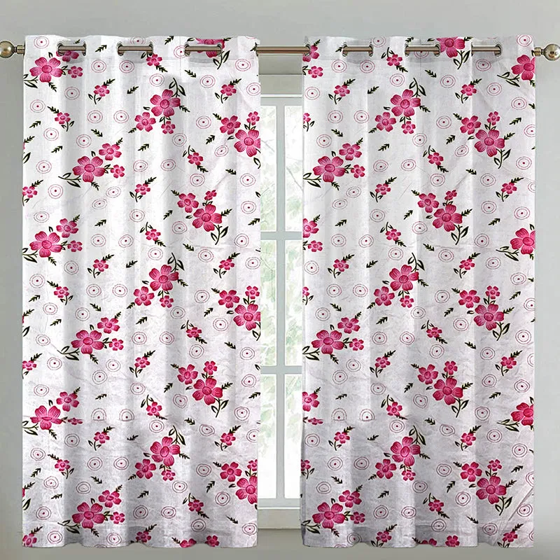 Eleonora Floral Cotton Curtain - Set Of Two media 1