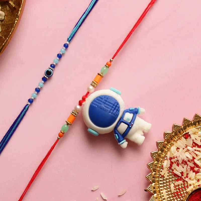 Astro II Rakhi with Roli Chawal - Three Piece Set media 3