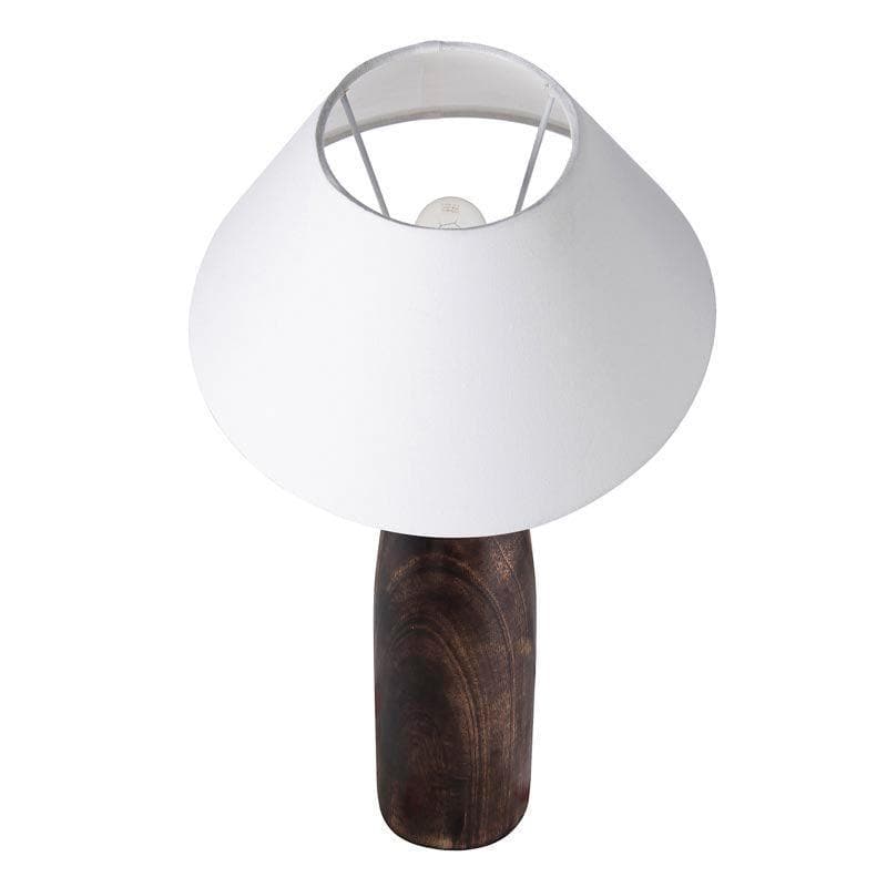 Harmony Glimpse Fabric Table Lamp With Conical Shade - White,Brown media 3