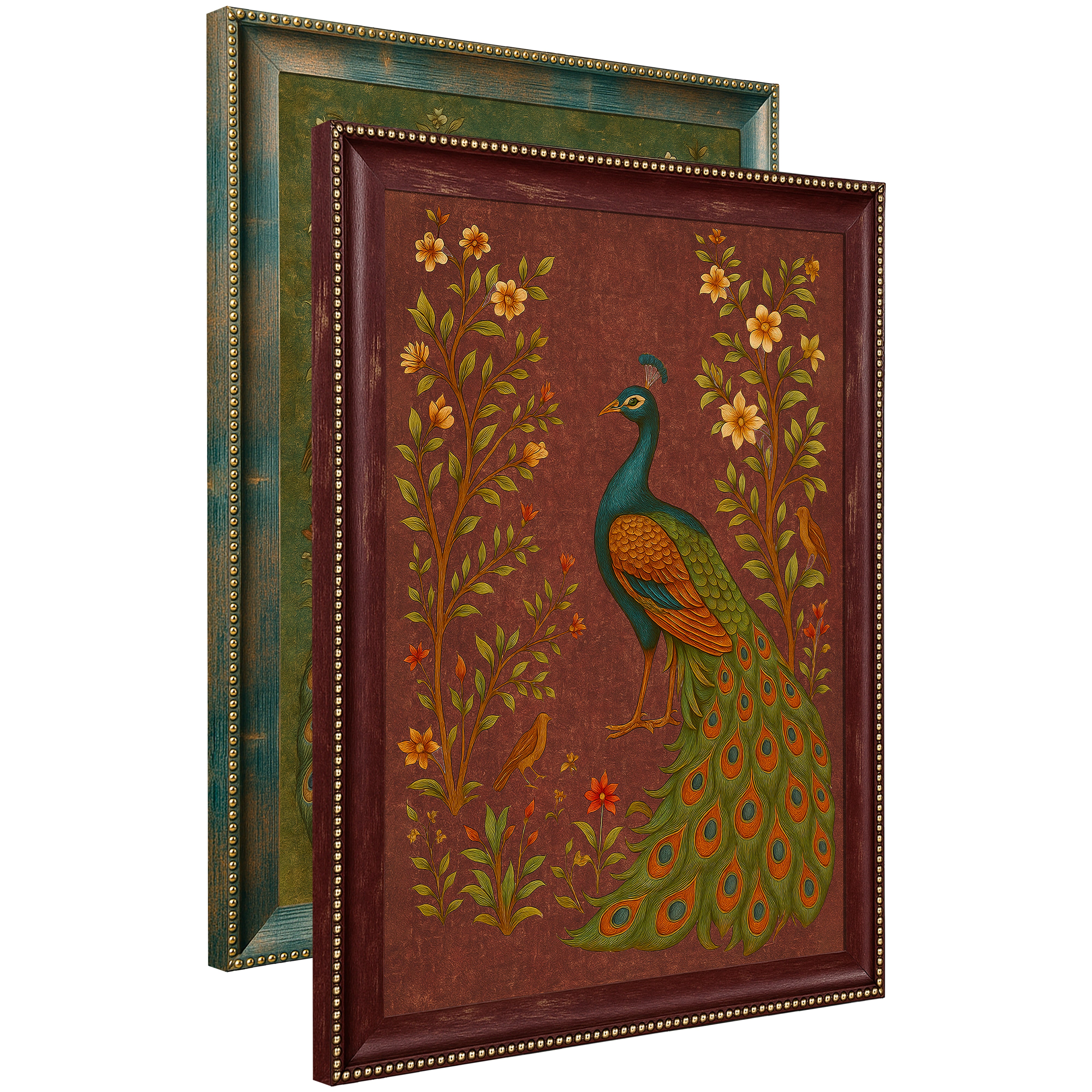 Royal Peacock Bloom Wall Art - Set Of Two media 10