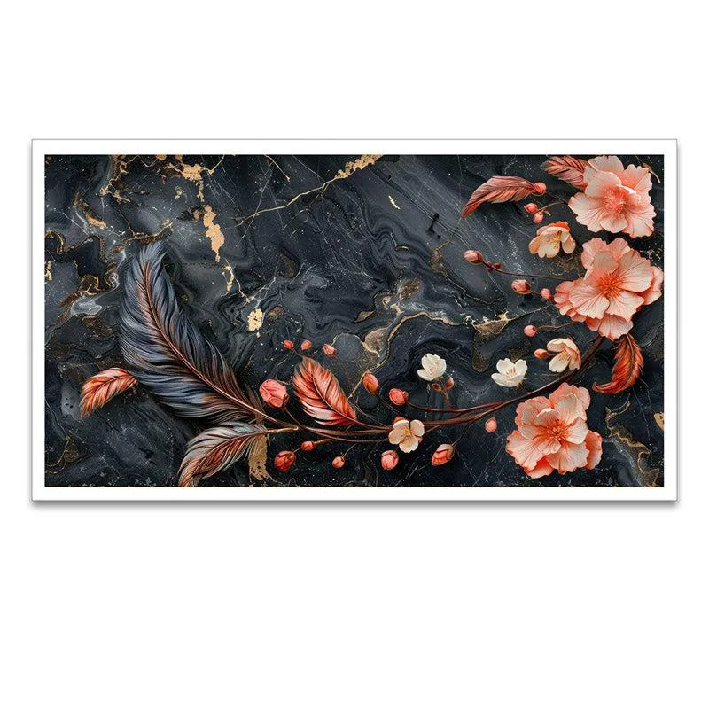 Eslem Floral Wall Painting With Frame media 5