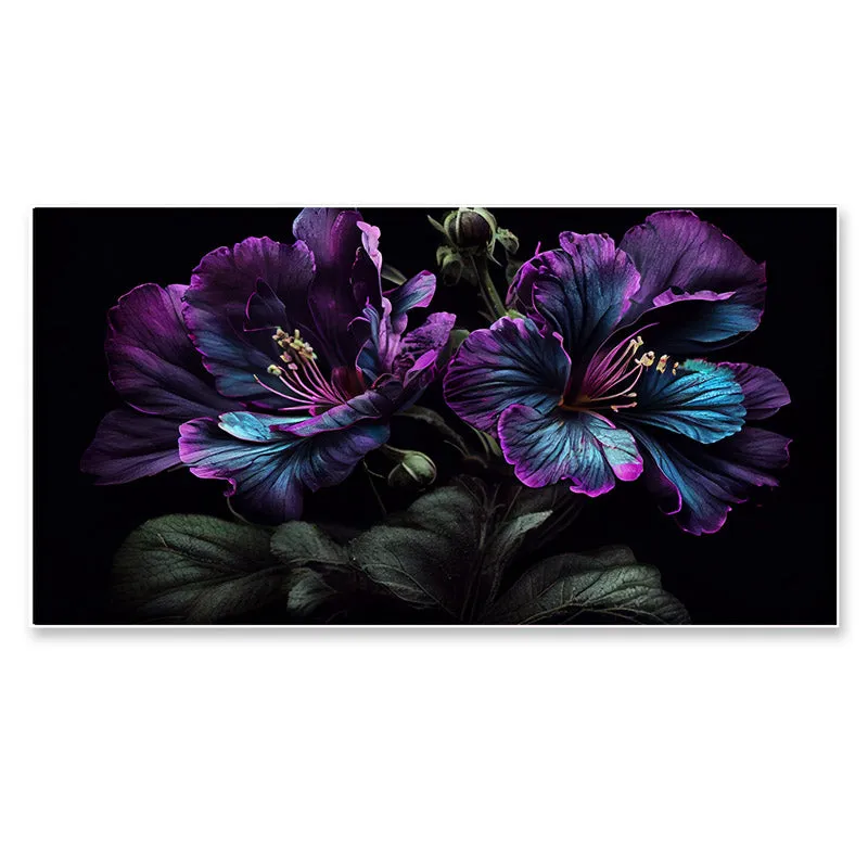 Violet Glory Floral Canvas Wall Painting media 4