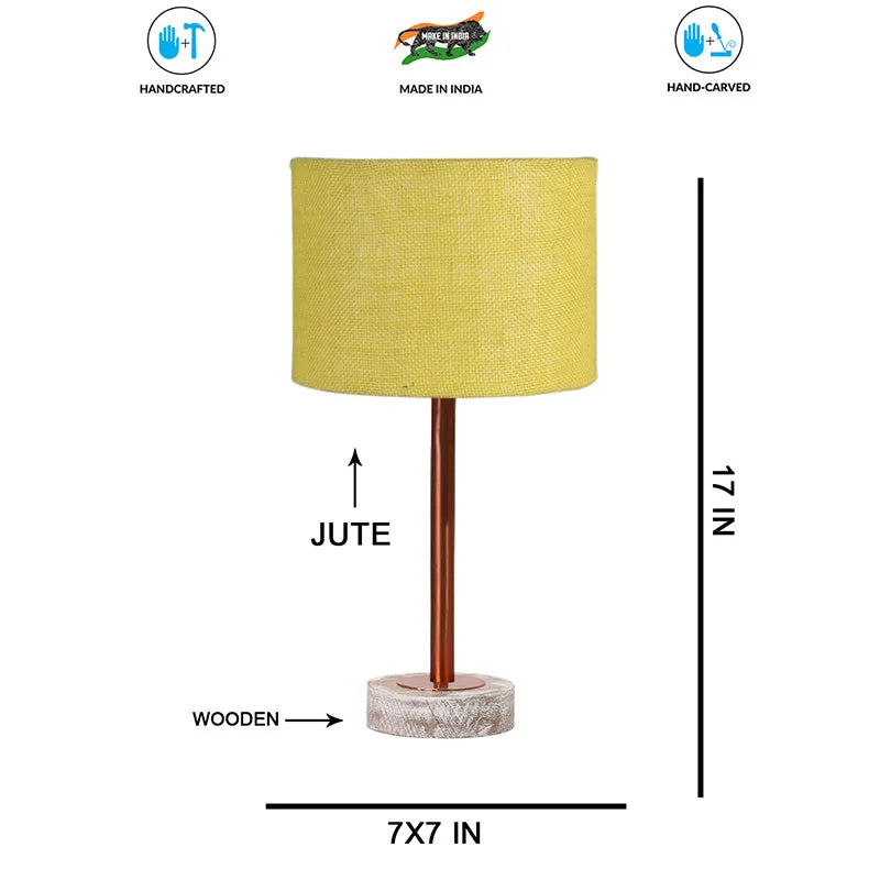 Sienna I Rodin Wooden Table Lamp - Yellow,Copper,White media 7