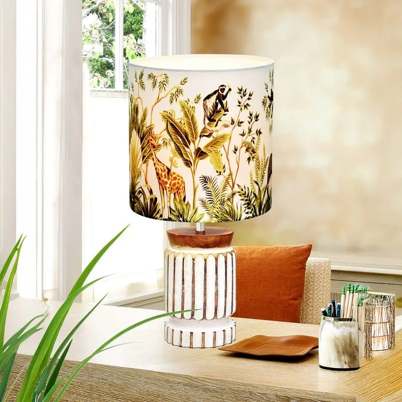 ZenRest Bedside Wooden Table Lamp - Multicolor media 2