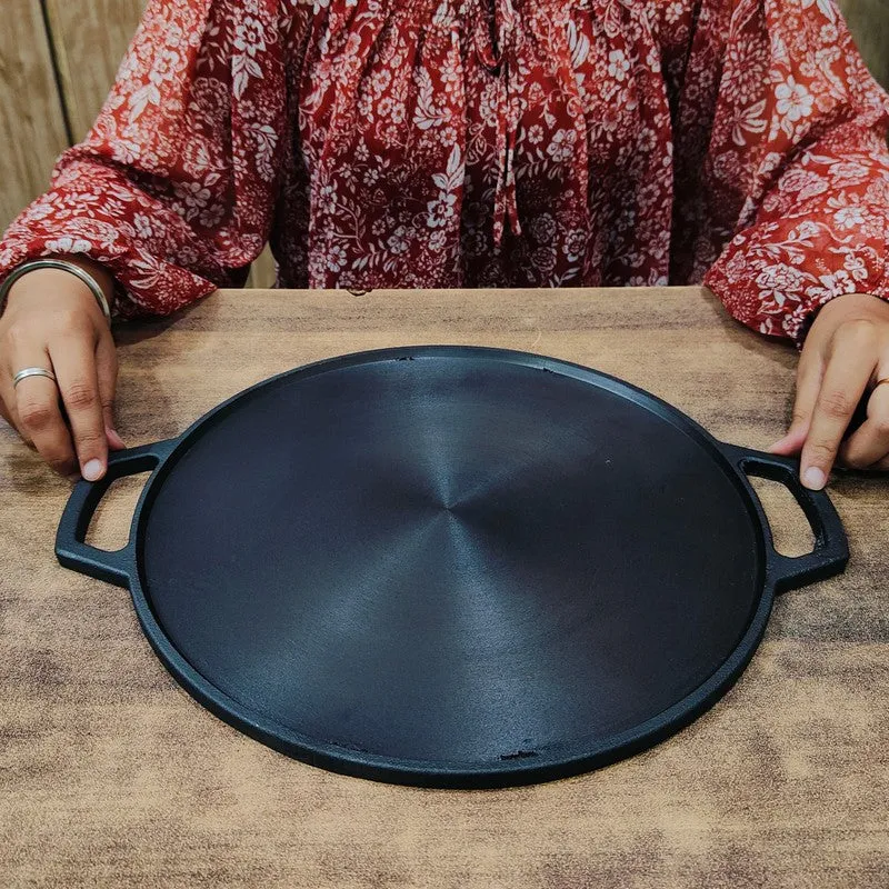 TawaCraft Flat Cast Iron Cooking Dosa Tawa - 31 cm media 7