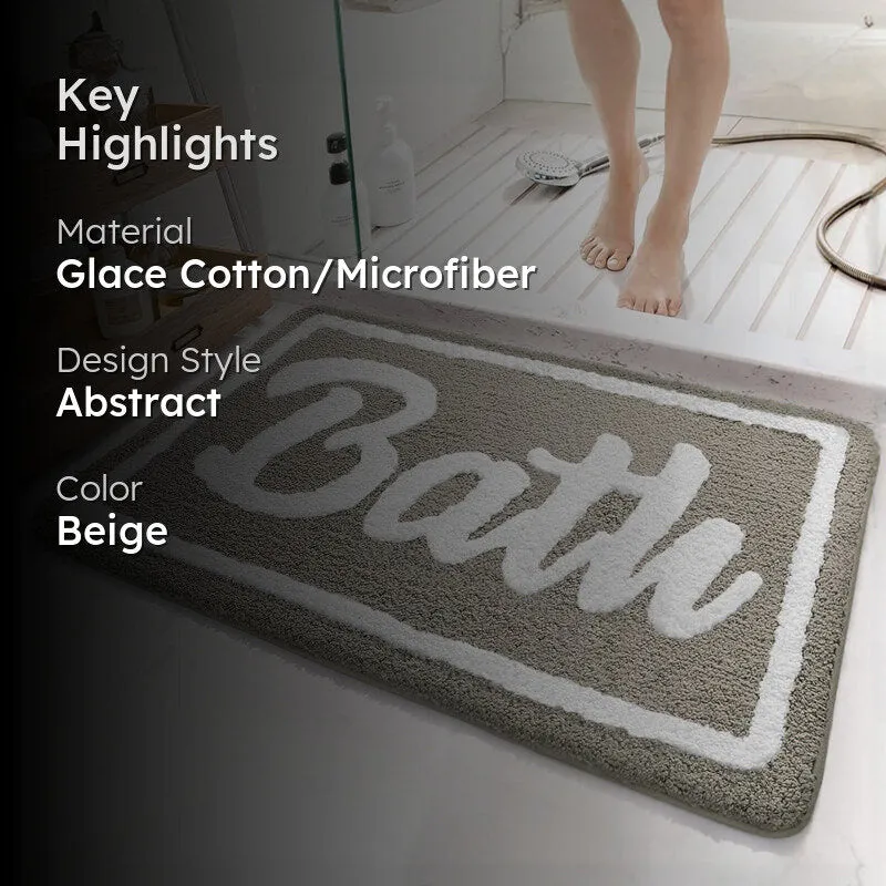 Bath Time Microfiber Bath Mat - Taupe media 2