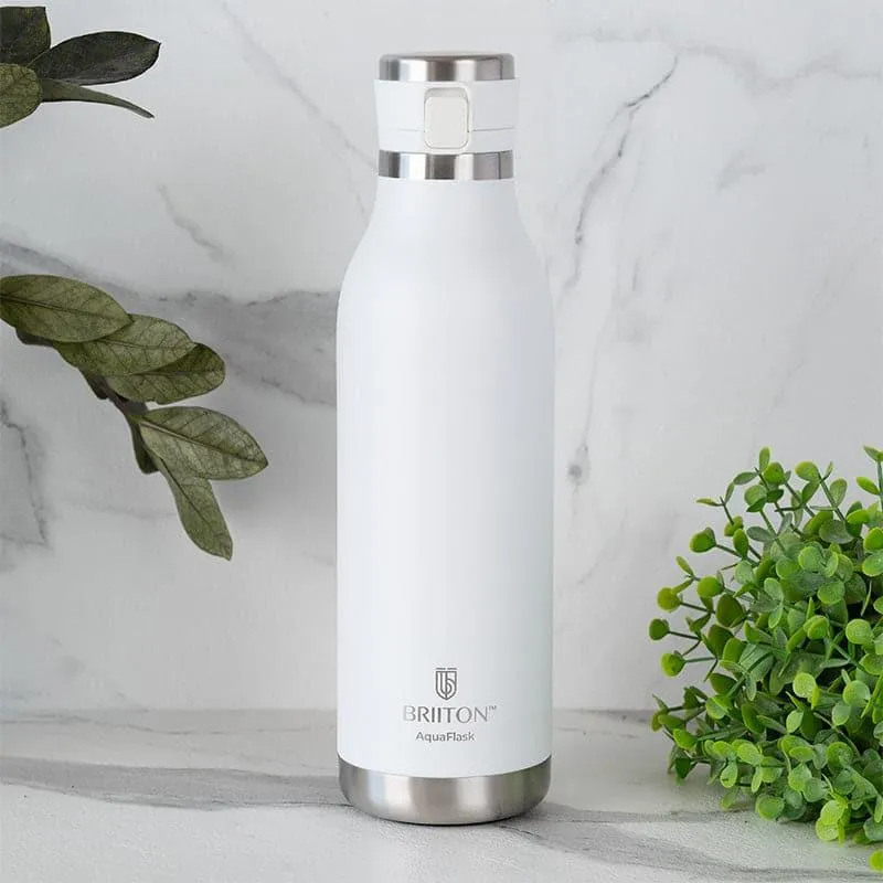 Pristine Sip Hot & Cold Thermos Water Bottle (White) - 750 mL media 1