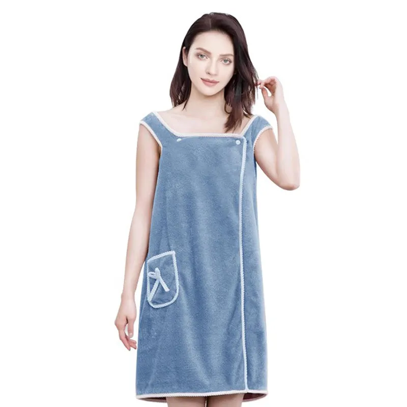 Velvessa Microfiber Bath Wrap - Blue media 4