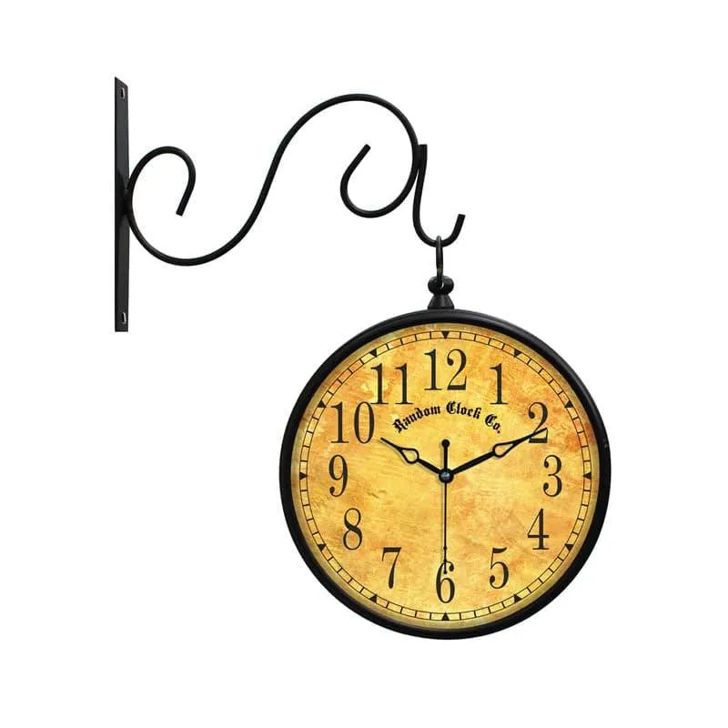 Paulette Double Sided Vintage Station Clock media 3