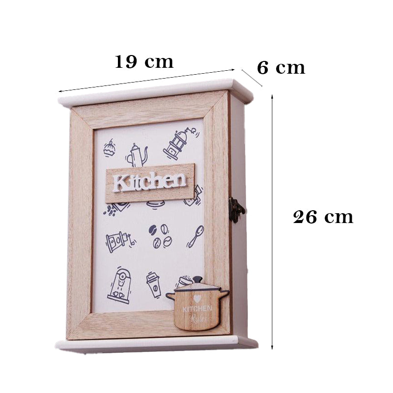 Kitchen Key Holder Wooden Wall Accent media 6