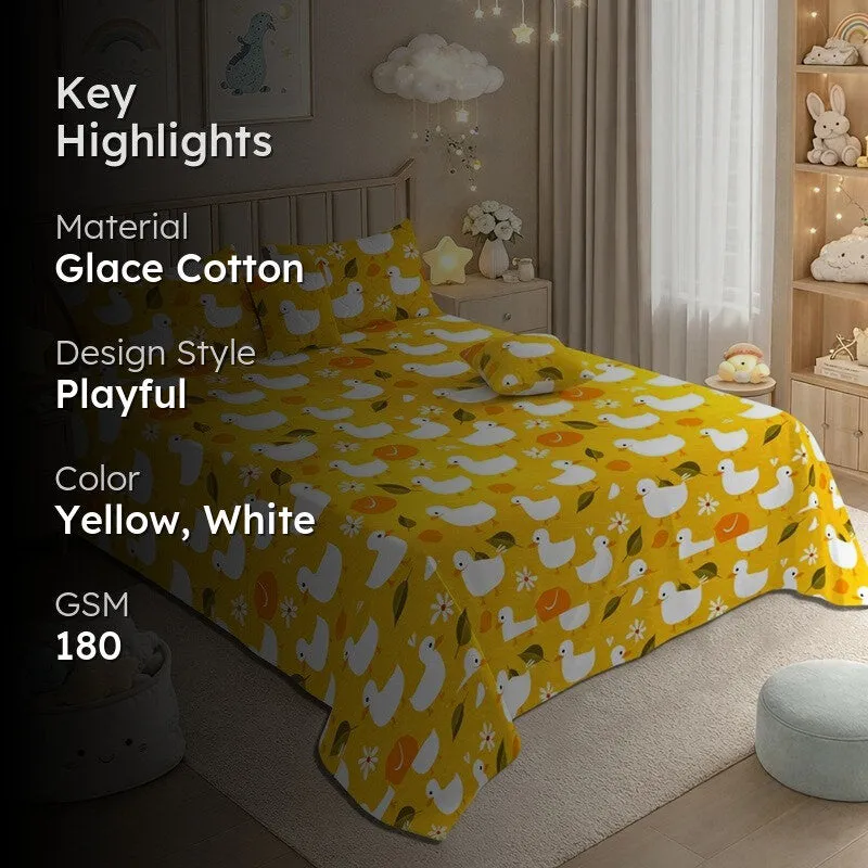 Jolly Duck Glace Cotton Kids Bedding Set (180 GSM) - Five Piece Set media 2