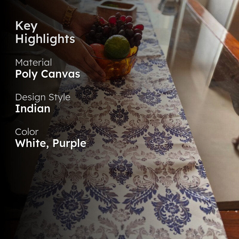 Yarley Flora Poly Canvas Table Runner media 2