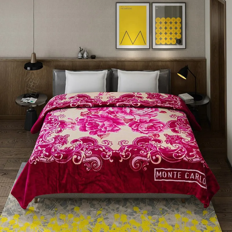 Monte Carlo Crimson Cascade Blanket (Pink)- 950 GSM media 4