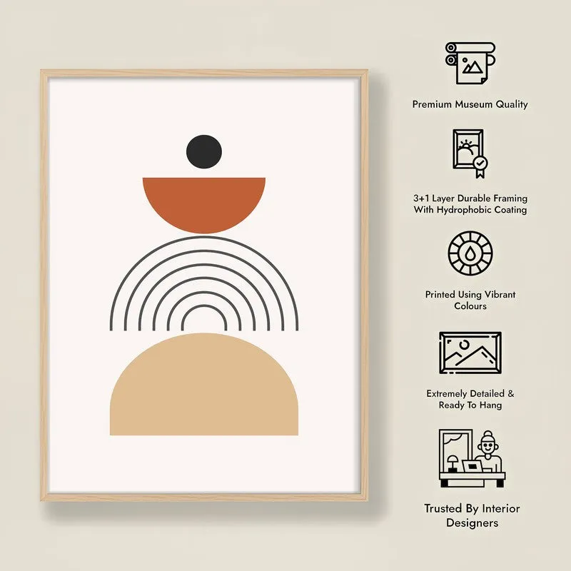 Balanced Horizons Canvas Wall Painting With Brown Frame media 10