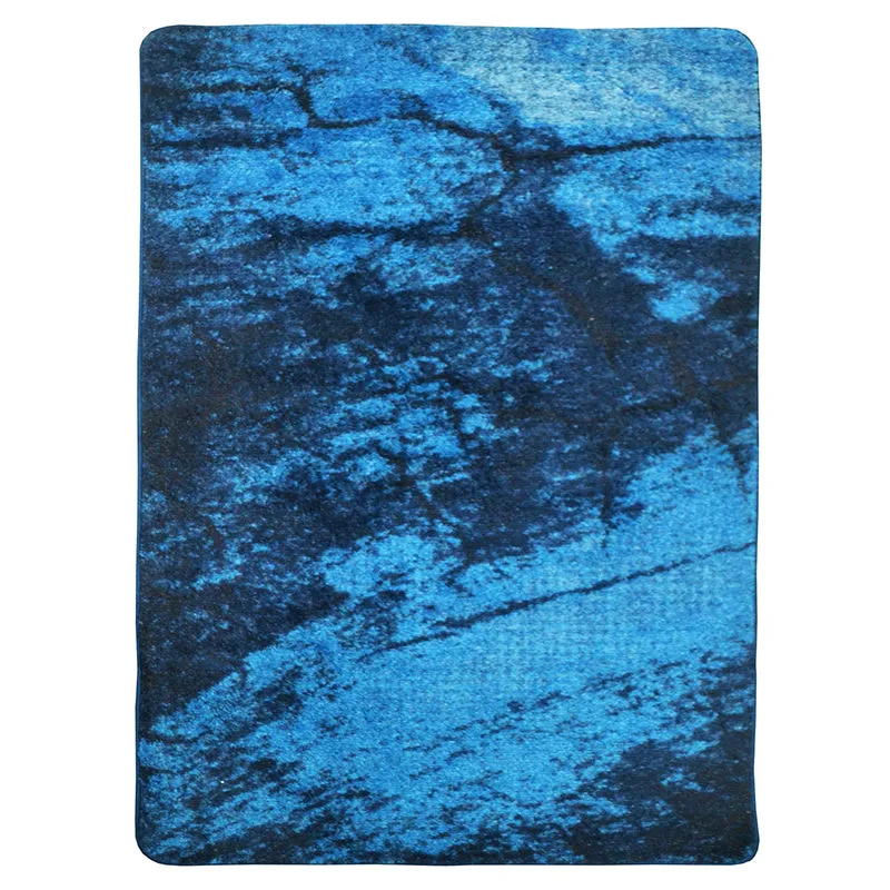 Edith Abstract Micro Fiber Area Rug - Blue media 1