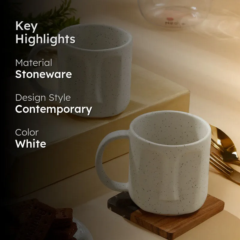 Cuppa Stoneware Coffee Mug (420 mL Each,White) - Set Of Two media 2