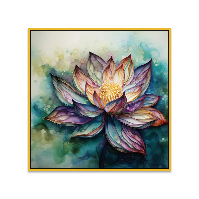 Psych Lotus Canvas Wall Art With Frame media 6