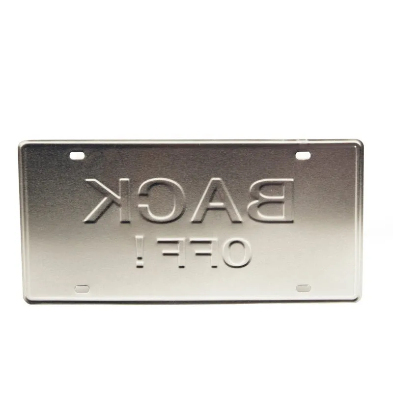 Back Off! Sign Plate Metal Wall Accent media 4