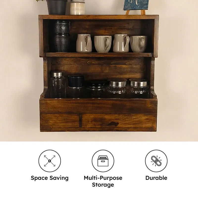 Elmedge Wooden Wall Shelf Organiser media 6