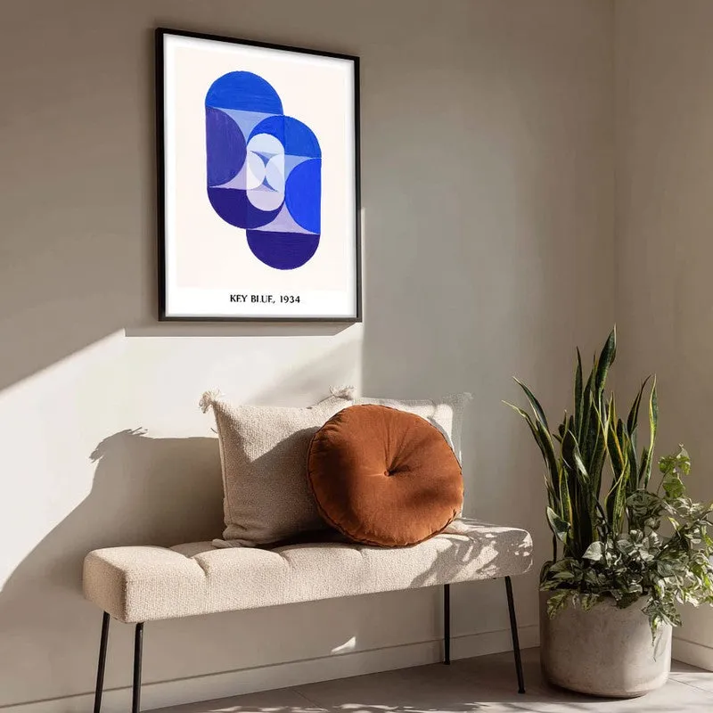 Key Blue Joseph Schillinger Archival Canvas Wall Painting - Black Frame media 4